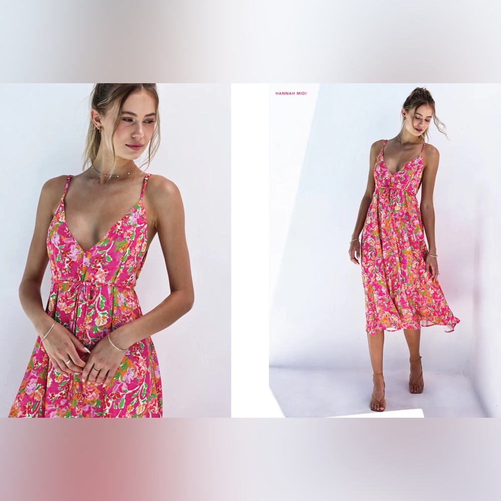 Floral Pink Summer Dress RESA